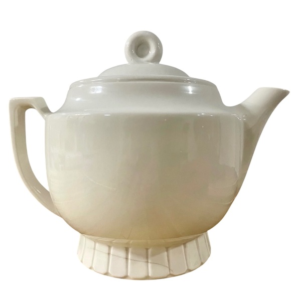 Vintage 1940’s Porceleir Vitreous Tea Pot Raised Hearth Fire Place Scene Cottage - Picture 4 of 10